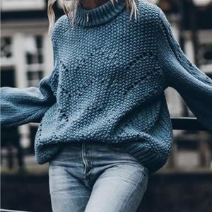 Baby blue knit sweater size small